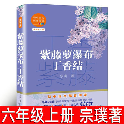 紫藤萝瀑布 丁香结 宗璞著 六年级上册必读课外书 小学生6年级阅读书籍 儿童文学 长江文艺出版社