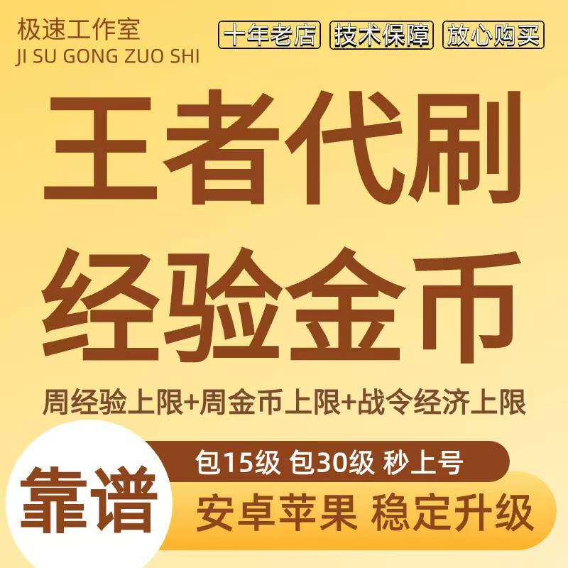 秒上号王者送荣耀代练带刷等级周经验金币战令熟练度30级15级排位