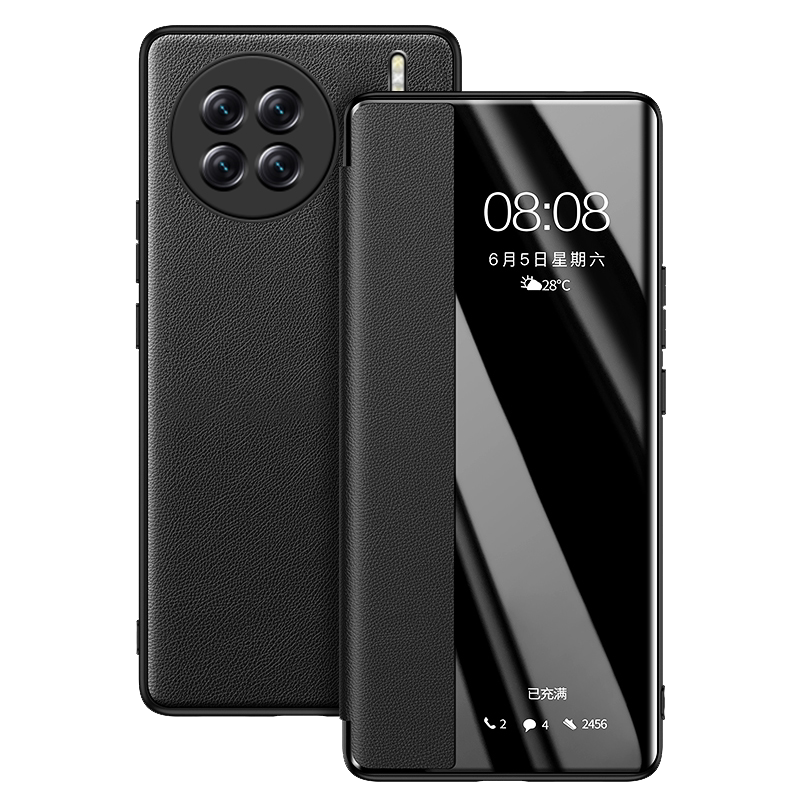 适用vivox90手机壳翻盖式皮套 vivox90pro保护套新款素皮viv0超薄全包防摔X90S男女十叉九零5g高级感por+外壳