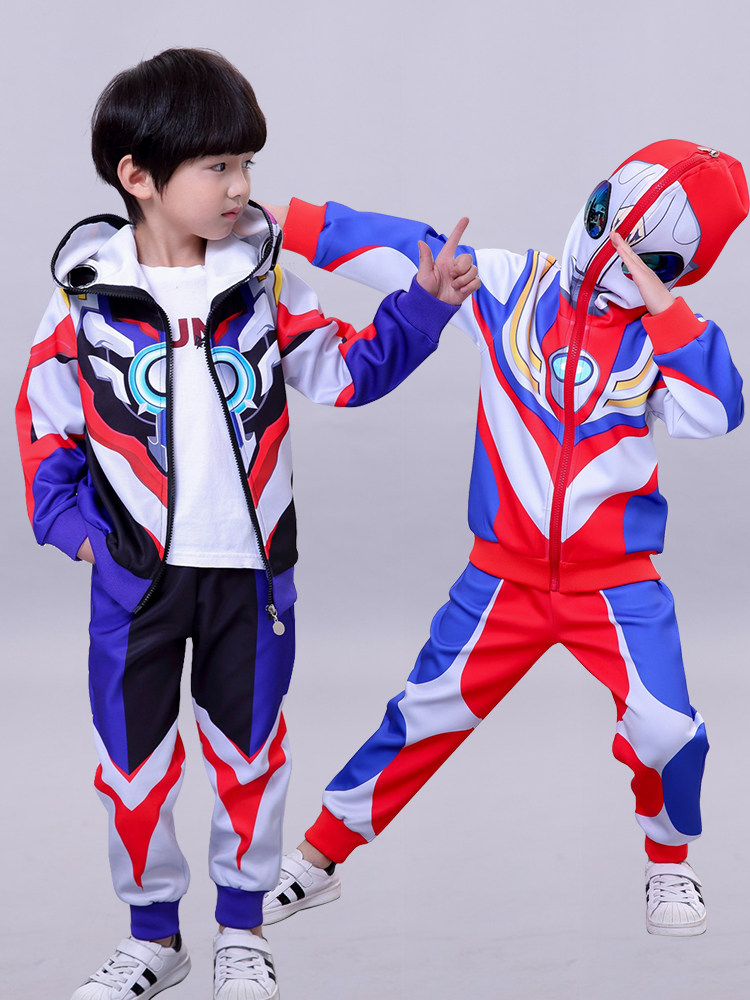 潮牌正版奥特曼男童衣服套装男孩儿童装蜘蛛侠迪迦加绒厚加毛冬款,童装/婴儿装/亲子装,套装,淘宝优惠券,粉丝福利购,淘宝优惠卷