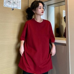 Real shot net red short sleeve t-shirt female Korean summer new fashion brand benmingnian top