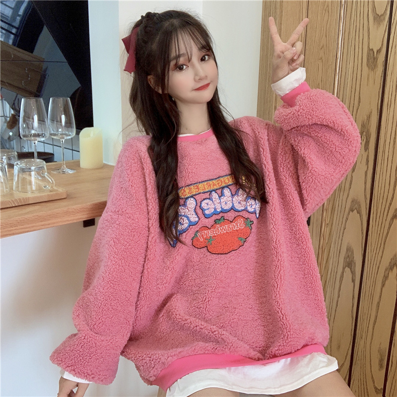 Real shot cashmere thickened sweater for women