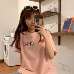 實拍 超火ins潮短袖T恤女新款韓版寬鬆上衣