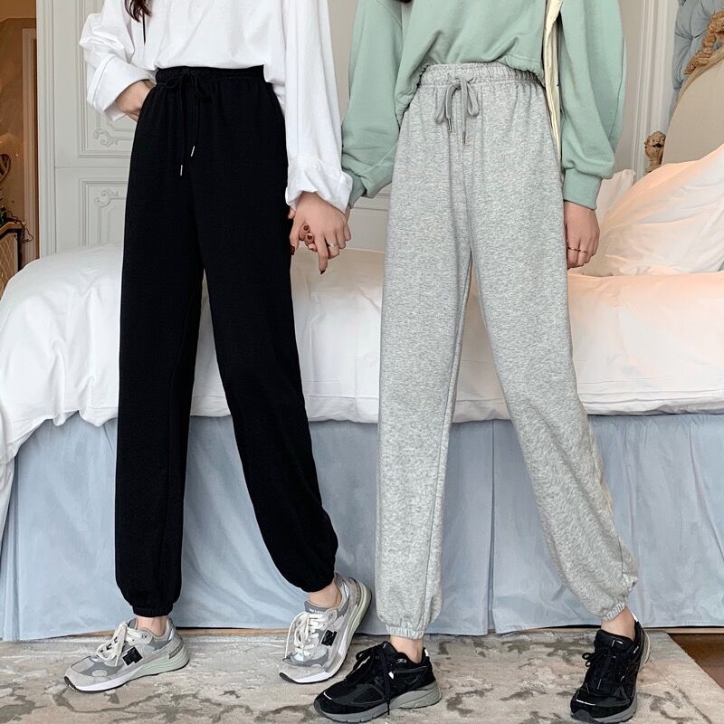 Real sports pants loose legged pants show thin pants high waist casual pants