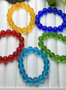 天然库尔勒捷克蓝陨石原石血手链男收藏级旺夫情侣捷克陨石手串女