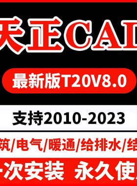 天正CAD软件远程安装2006-2025 2014建筑插件2016 2020 2022 2021