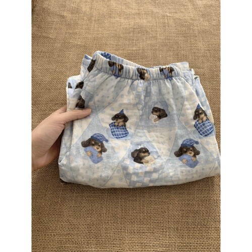 沐染家韩版可爱小狗印花睡裤女