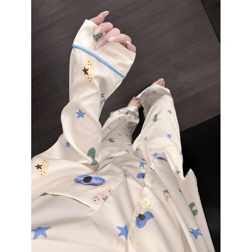 沐染家少女可爱卡通冰丝睡衣女