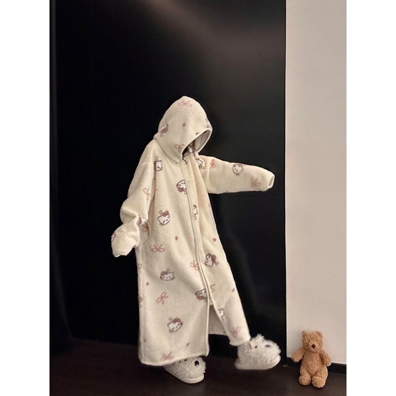 韩系少女慵懒风hellokitty睡衣女