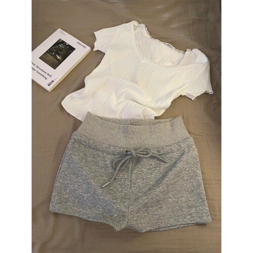 夏天甜美蕾丝花边短袖睡衣女