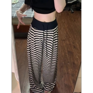 休闲百搭居家遛弯裤 韩系简约慵懒条纹半边绒睡裤 2025新款 女款 冬季