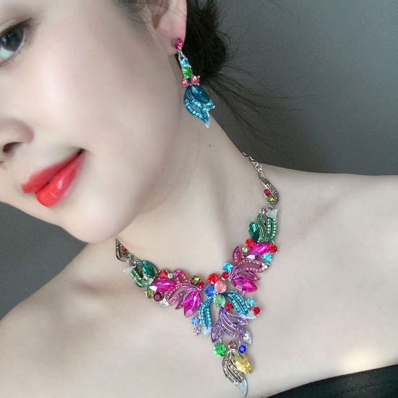 水晶奢华风夸张大牌套装宴会新娘