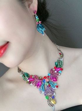 水晶奢华风夸张大牌套装宴会新娘