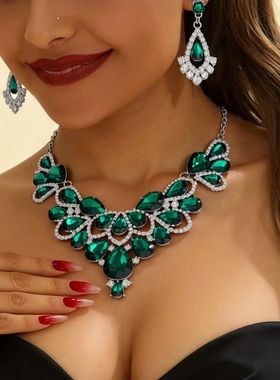 拍摄道具舞台超闪欧美风项链套装