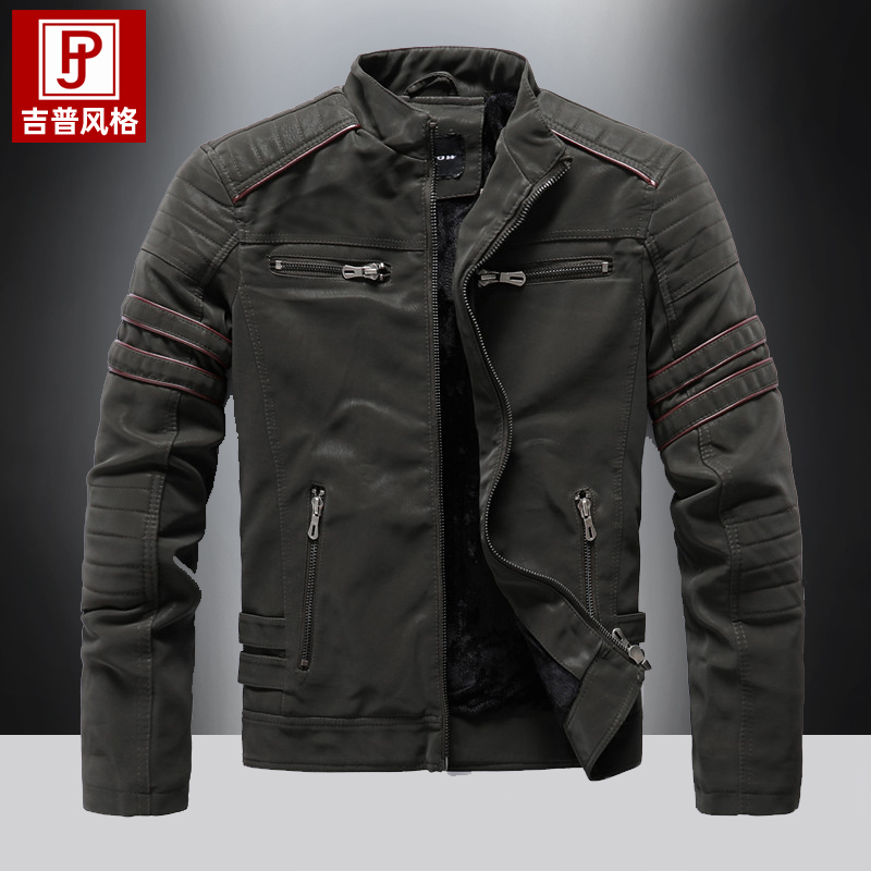 二战德军复古男士飞行员皮夹克空军ma1帅气短款皮外套机车皮衣男