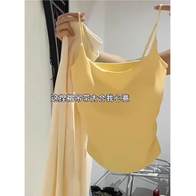 泰式独特绝美褶皱小吊带背心女内搭带胸垫显瘦美背无袖上衣夏外穿