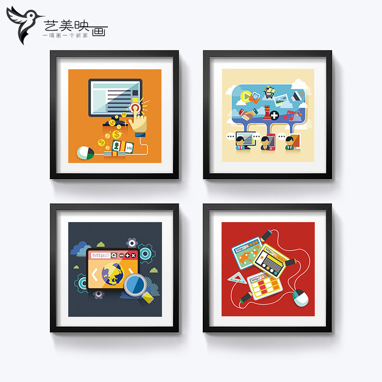 【搜索引擎优化】网页互联网公司现代装饰画