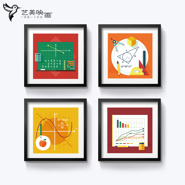 【几何数学】数学创意大学宿舍学校教师海报酒吧客房宾馆装饰挂画图片