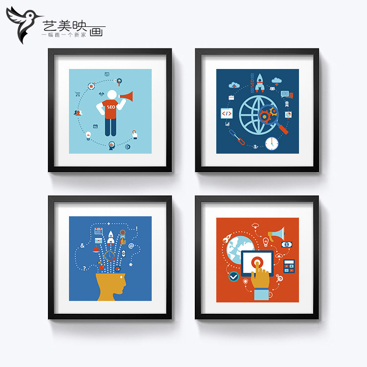 【搜索引擎】优化网页互联网公司现代装饰画