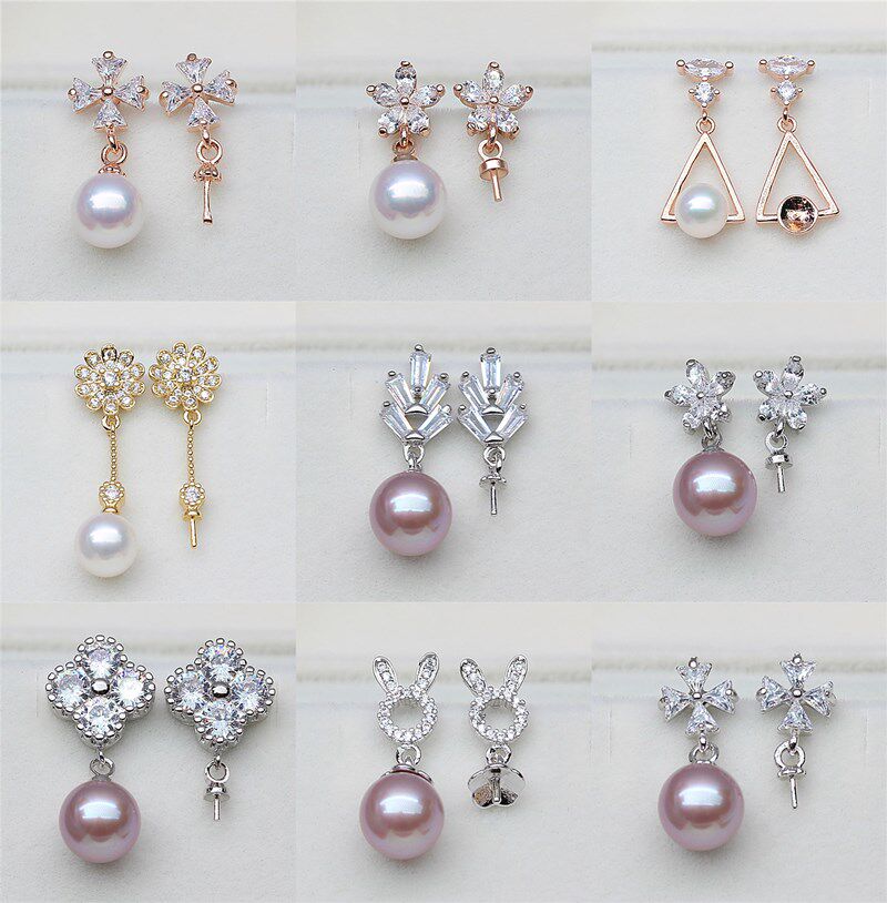 精诚diy配件925银玫瑰金短款珍珠