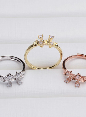 diy配件镀925银白金色天然淡水