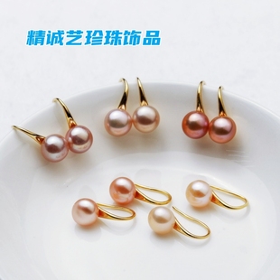 通勤 简约百搭时尚 精诚艺天然淡水珍珠高跟鞋 耳钩耳环耳夹两用经典