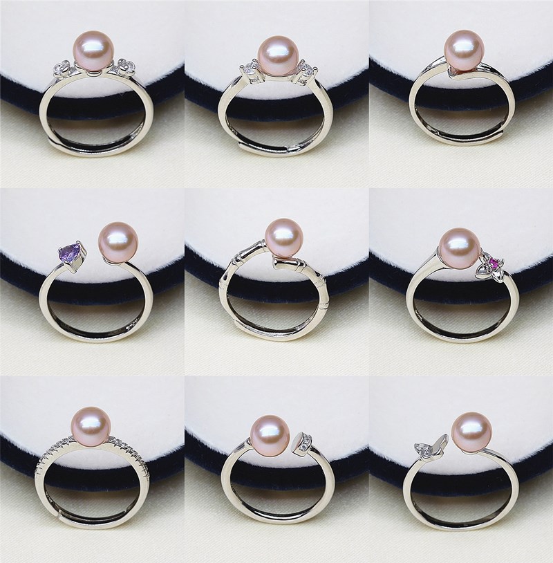 精诚珍珠戒指空托活结百搭diy