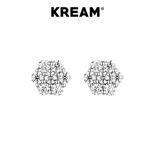 KREAM S925 超闪纯银雪花耳钉男嘻哈女同款欧美耳饰情侣