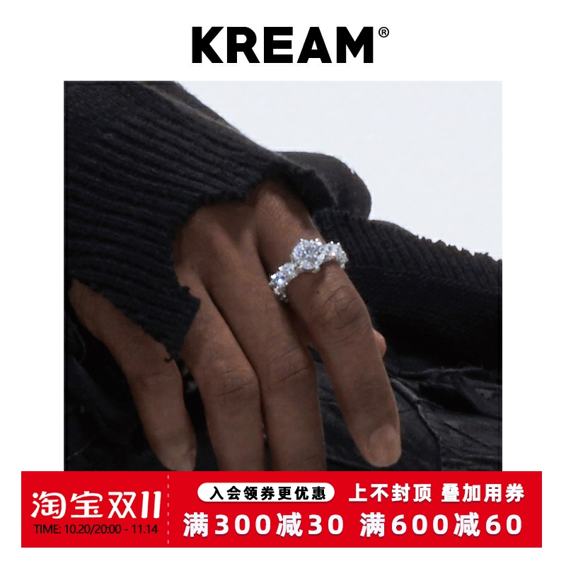 KREAM满钻戒指情侣原创设计