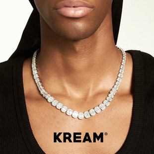 KREAM 满钻大小渐变项链男女同款欧美潮流 hiphop chain