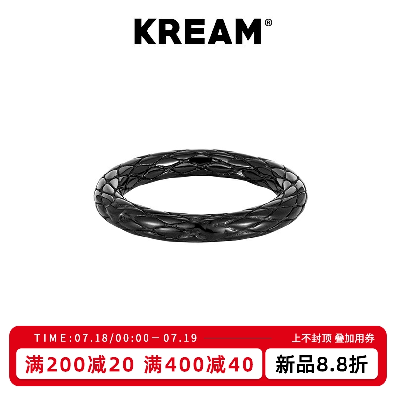 KREAM钛钢黑色戒指男士个性简约