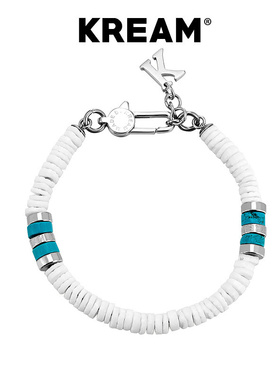 KREAM 原创 白色火山石间绿松手链男嘻哈女同款