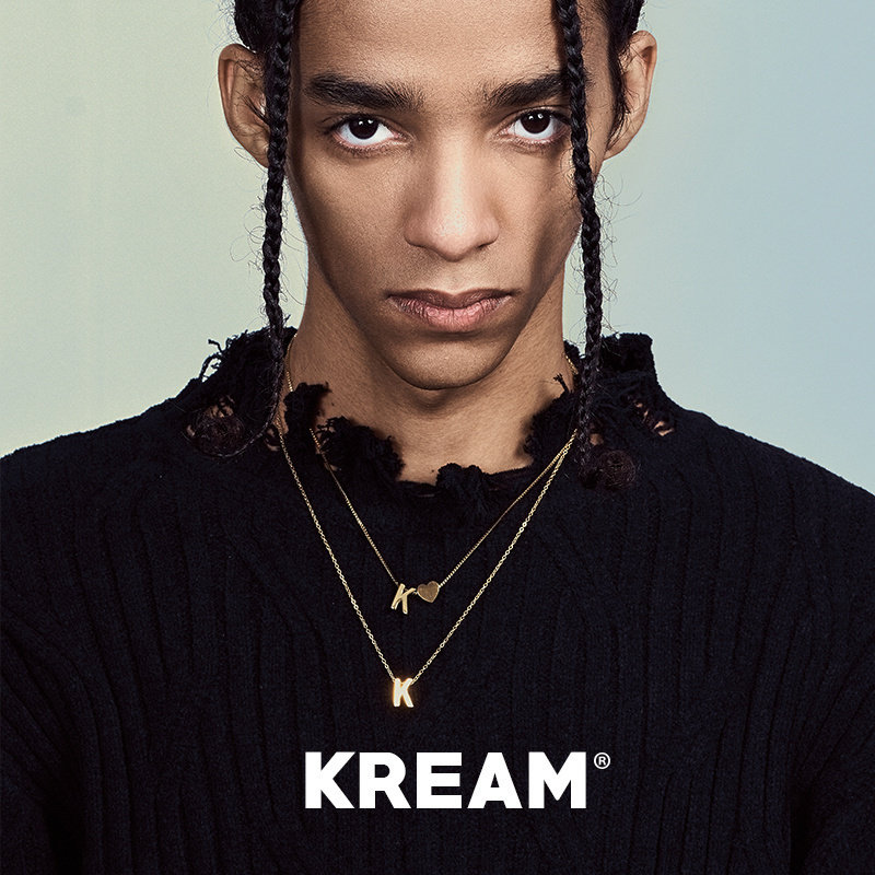 KREAM 镀金字母项链男嘻哈女锁骨链