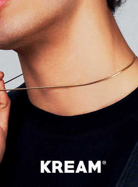 KREAM 基础细款镀K金加密古巴项链男嘻哈女同款锁骨链欧美潮流