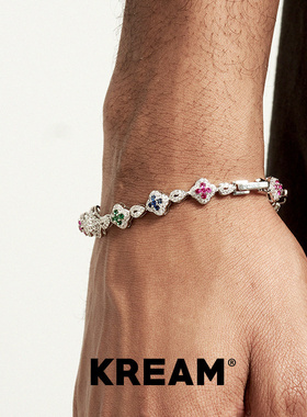 KREAM 彩色锆石手链男嘻哈女欧美潮流小众高级感