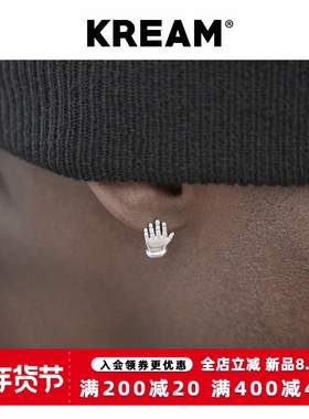 KREAM S925 HAND EARRINGS 纯银手耳钉男嘻哈女同款ins