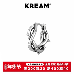 KREAM 原创 S925纯银 荆棘耳圈耳环耳钉高级感轻奢冷淡风男女同款