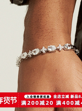 KREAM 椭圆满钻网球手链男嘻哈女同款 ice bracelet