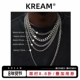 KREAM 欧美潮流百搭高质钛钢素链子 cuban 正品 嘻哈古巴项链男女