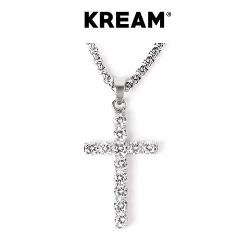 KREAM满钻十字项链ins锁骨链