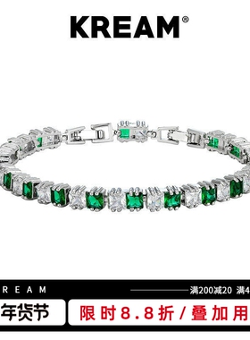 KREAM 四色满钻网球手链男女同款嘻哈