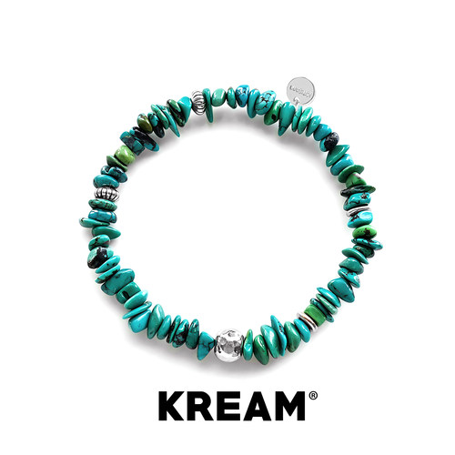 KREAM 925银绿松石串珠手链男欧美潮流女手串