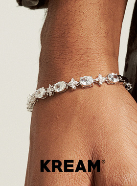 KREAM 椭圆满钻网球手链男嘻哈女同款 ice bracelet