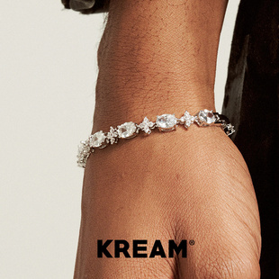 bracelet ice KREAM 椭圆满钻网球手链男嘻哈女同款