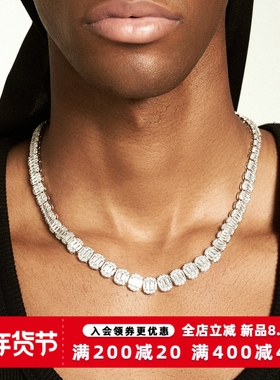 KREAM 满钻大小渐变项链男女同款欧美潮流 hiphop chain