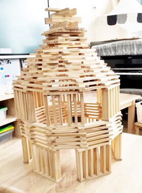 边凡阿基米德积木原木卡普乐搭建积木条幼儿园材料益智儿童玩具