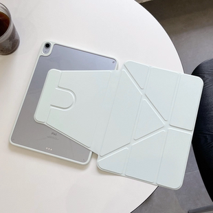 关键适用于iPad11保护壳mini6苹果平板iPadPro保护套air6/7轻薄11寸磁吸10代9透明Y折亚克力12.9防弯10.2旋转