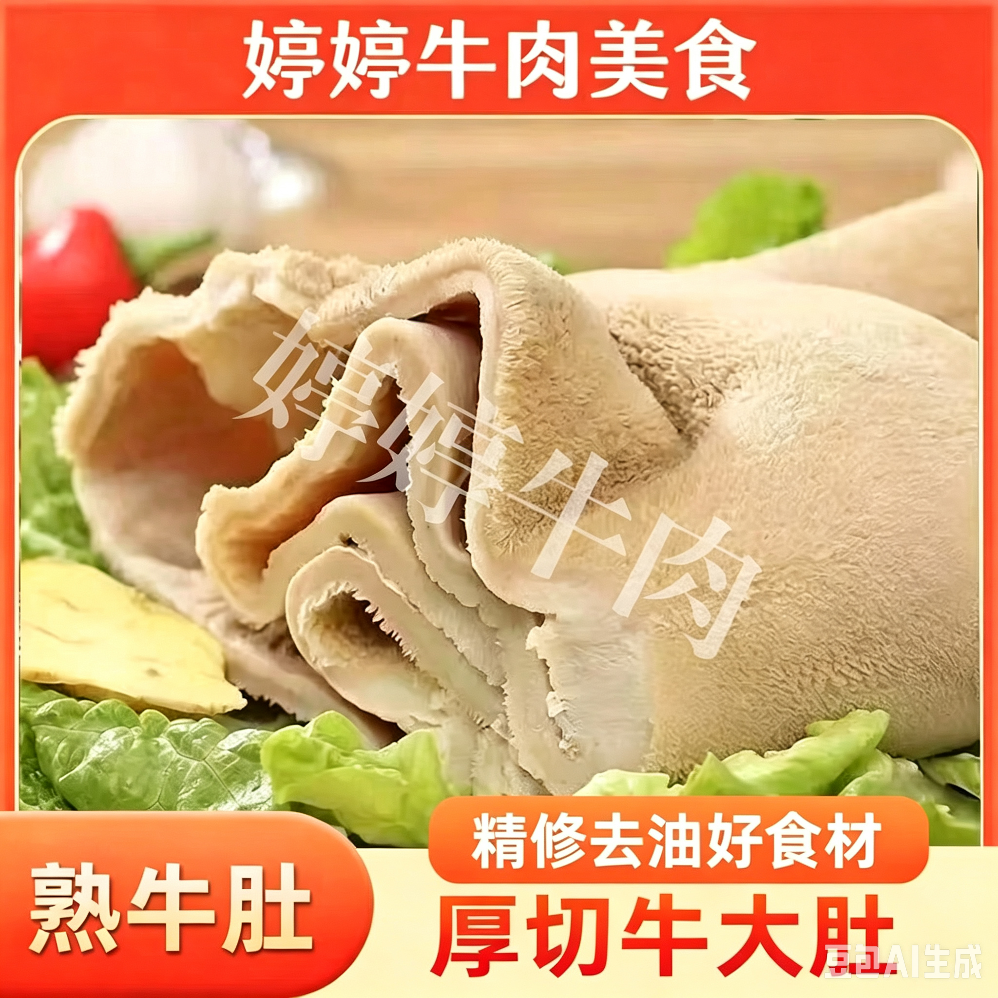 小黄牛 严选清水牛肚 国产黄牛肚 熟牛肚 新鲜原味