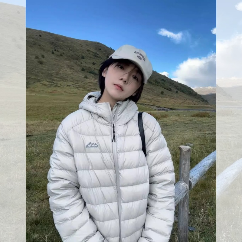 排骨羽绒服女冬季白鸭绒情侣外套