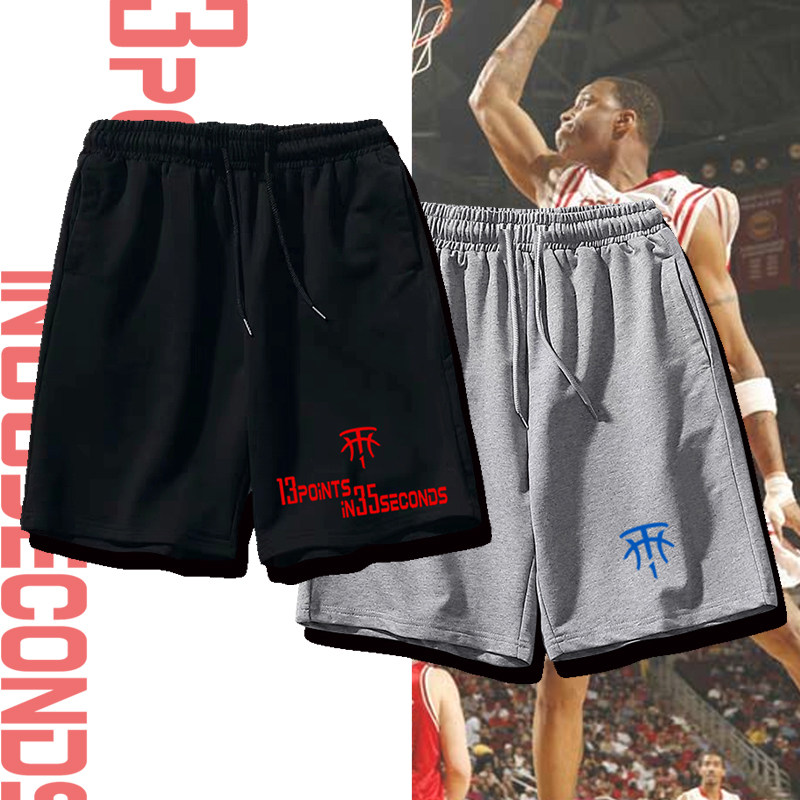 纯棉麦迪t-mac麦蒂35秒13分纪念篮球运动五分裤宽松透气吸汗短裤